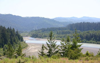 The lower Eel River as spring arrives in northern California.